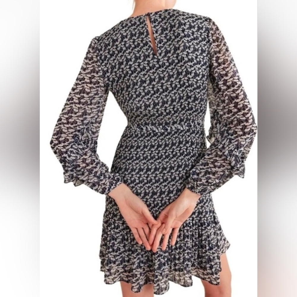 Boden Black and White Long Sleeve Dress - Picture 2 of 5